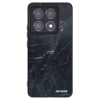 Picasee husă neagră din silicon pentru Xiaomi 14T Pro - Black marble
