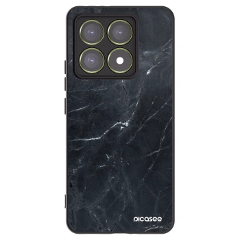 Picasee husă neagră din silicon pentru Xiaomi 14T - Black marble