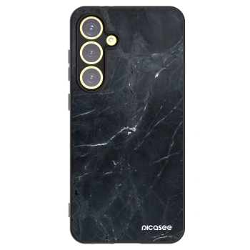 Picasee husă neagră din silicon pentru Samsung Galaxy S24 FE S721B - Black marble