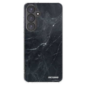 Picasee husă transparentă din silicon pentru Samsung Galaxy S24 FE S721B - Black marble
