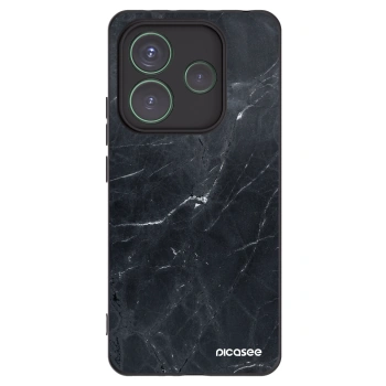 Picasee husă neagră din silicon pentru Xiaomi Redmi Note 14 5G - Black marble