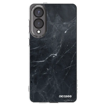 Picasee husă transparentă din silicon pentru Samsung Galaxy S25 Edge 5G - Black marble