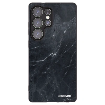 Picasee husă neagră din silicon pentru Samsung Galaxy S25 Ultra 5G - Black marble