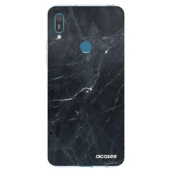 Picasee husă transparentă din silicon pentru Huawei Y7 2019 - Black marble