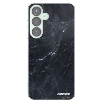 Picasee husă transparentă din silicon pentru Samsung Galaxy S25+ 5G - Black marble