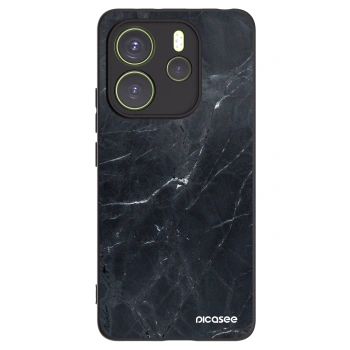 Picasee husă neagră din silicon pentru Xiaomi Redmi Note 14 4G - Black marble