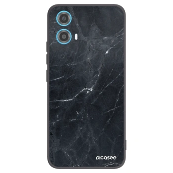 Picasee husă neagră din silicon pentru Motorola Moto G34 5G - Black marble