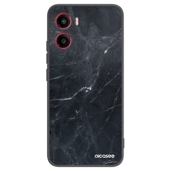 Picasee husă neagră din silicon pentru Motorola Moto G05 - Black marble