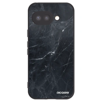 Picasee husă neagră din silicon pentru Google Pixel 9a - Black marble