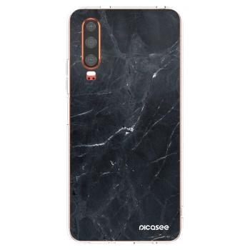 Picasee husă transparentă din silicon pentru Huawei P30 - Black marble