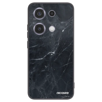Picasee husă neagră din silicon pentru Xiaomi Redmi Note 14S - Black marble