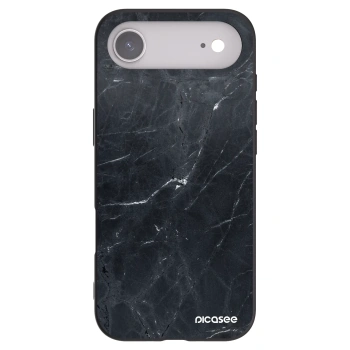 Picasee husă neagră din silicon pentru Apple iPhone Air - Black marble