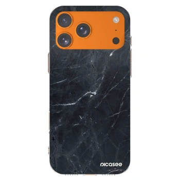 Picasee husă transparentă din silicon pentru Apple iPhone 17 Pro Max - Black marble