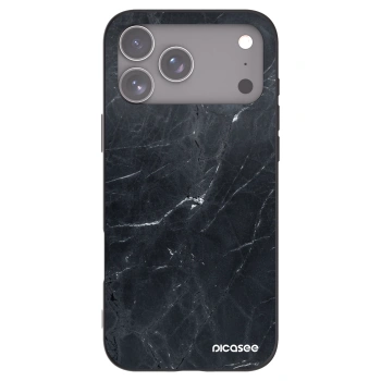 Picasee husă neagră din silicon pentru Apple iPhone 17 Pro Max - Black marble