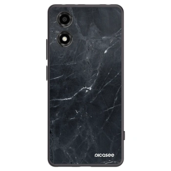 Picasee husă neagră din silicon pentru Motorola Moto E14 - Black marble