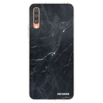 Picasee husă transparentă din silicon pentru Samsung Galaxy A70 A705F - Black marble