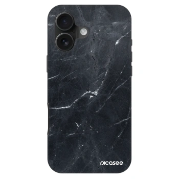 Husă pentru Apple iPhone 16 - Black marble