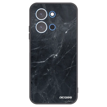 Picasee husă neagră din silicon pentru Xiaomi Redmi 15C 4G - Black marble