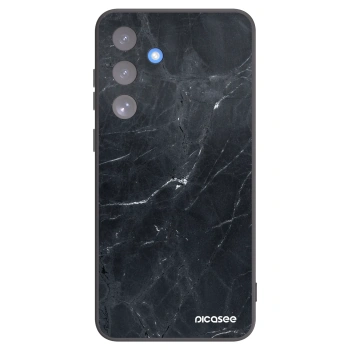 Picasee husă neagră din silicon pentru Samsung Galaxy S25 FE 5G - Black marble