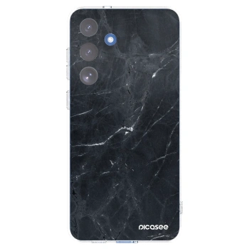 Picasee husă transparentă din silicon pentru Samsung Galaxy S25 FE 5G - Black marble
