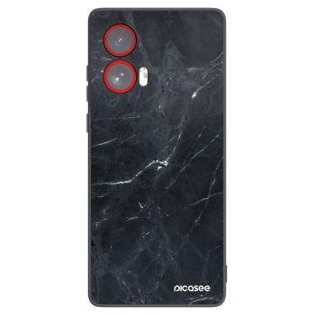 Picasee husă neagră din silicon pentru Motorola Edge 50 Fusion - Black marble