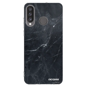 Picasee husă transparentă din silicon pentru Huawei P30 Lite - Black marble