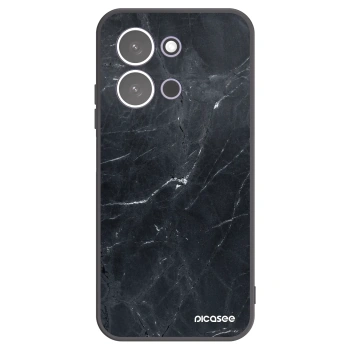 Picasee husă neagră din silicon pentru Xiaomi Redmi 15C 5G - Black marble