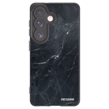 Picasee husă neagră din silicon pentru Samsung Galaxy S26 - Black marble