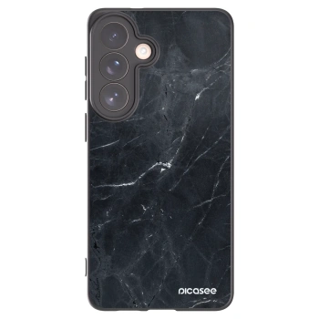 Picasee husă neagră din silicon pentru Samsung Galaxy S26+ - Black marble