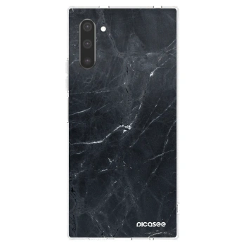 Picasee husă transparentă din silicon pentru Samsung Galaxy Note 10 N970F - Black marble