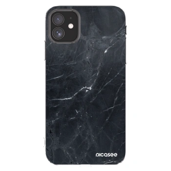 Picasee husă transparentă din silicon pentru Apple iPhone 11 - Black marble