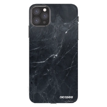 Picasee husă transparentă din silicon pentru Apple iPhone 11 Pro Max - Black marble