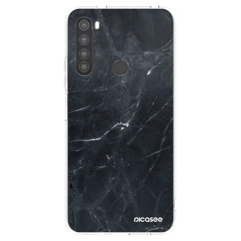 Picasee husă transparentă din silicon pentru Xiaomi Redmi Note 8 - Black marble