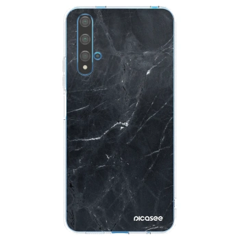 Picasee husă transparentă din silicon pentru Huawei Nova 5T - Black marble