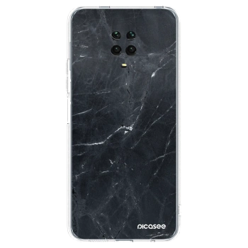 Picasee husă transparentă din silicon pentru Xiaomi Redmi Note 9S - Black marble