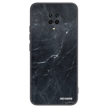 Picasee husă neagră din silicon pentru Xiaomi Redmi Note 9S - Black marble