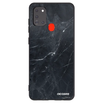 Picasee husă neagră din silicon pentru Samsung Galaxy A21s - Black marble