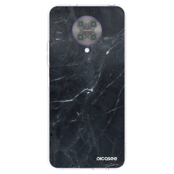 Picasee husă transparentă din silicon pentru Xiaomi Poco F2 Pro - Black marble