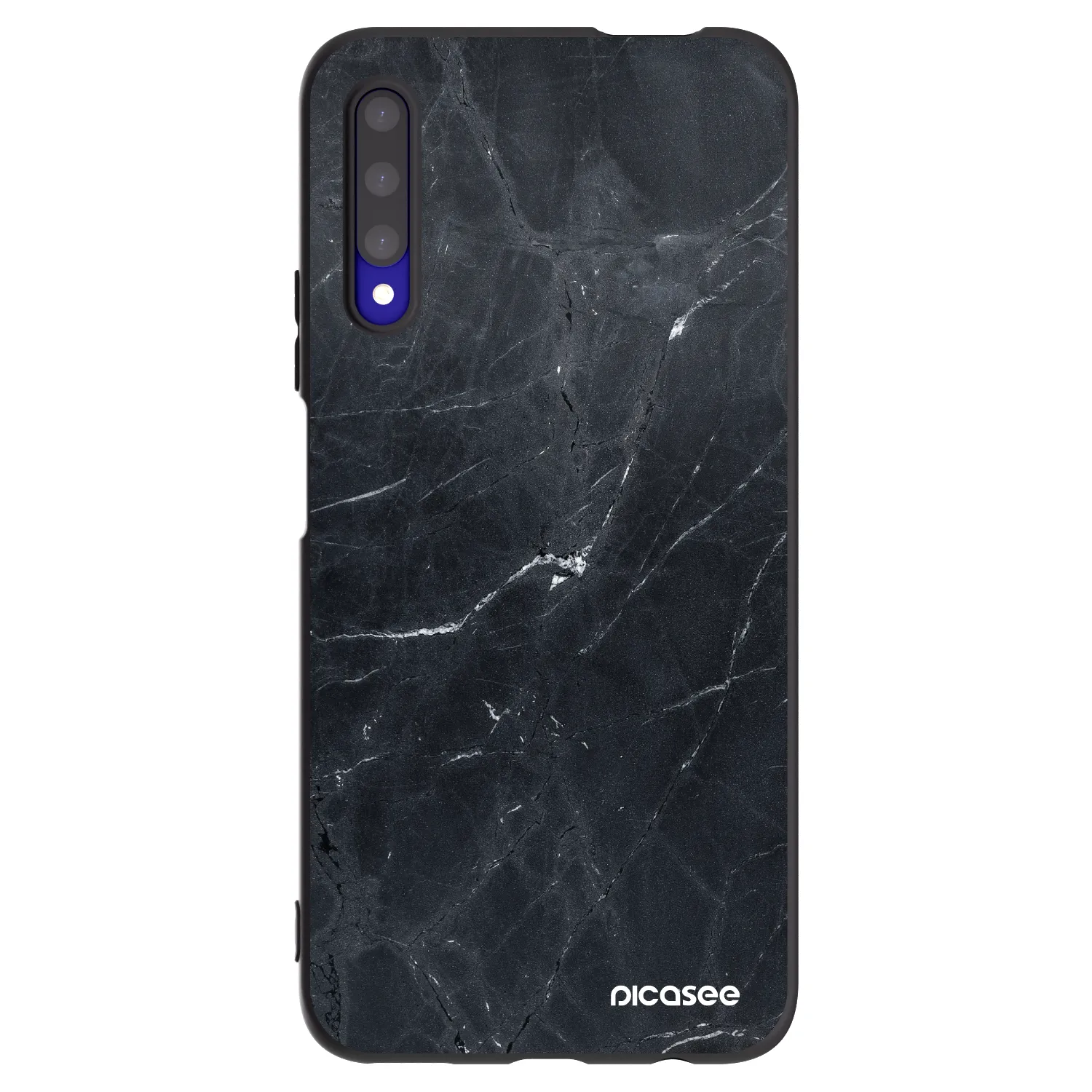 Picasee husă neagră din silicon pentru Honor 9X Pro - Black marble