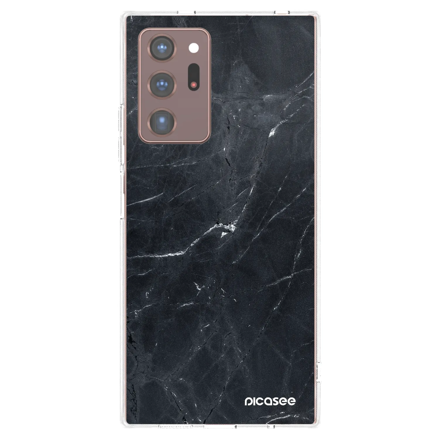 Picasee husă transparentă din silicon pentru Samsung Galaxy Note 20 Ultra - Black marble