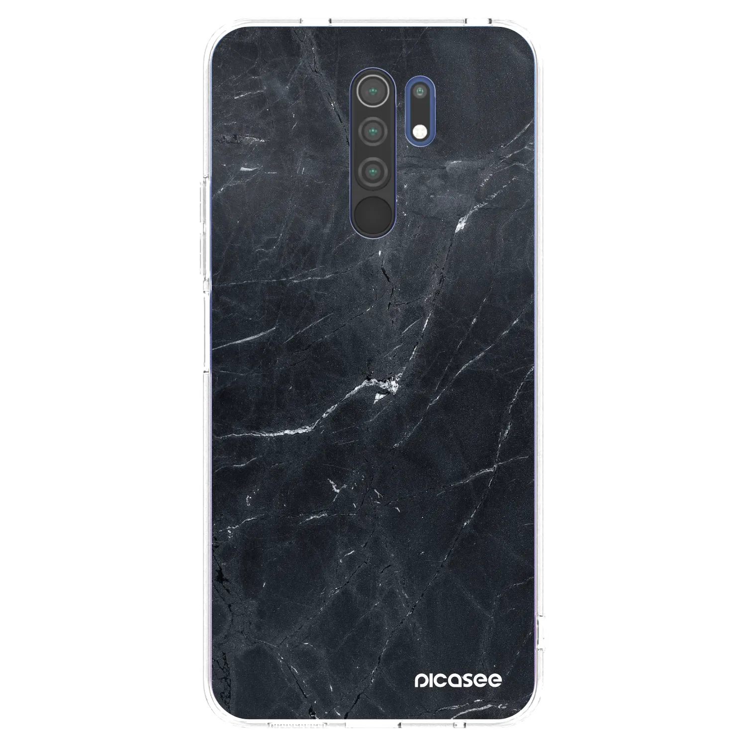 Picasee husă transparentă din silicon pentru Xiaomi Redmi 9 - Black marble