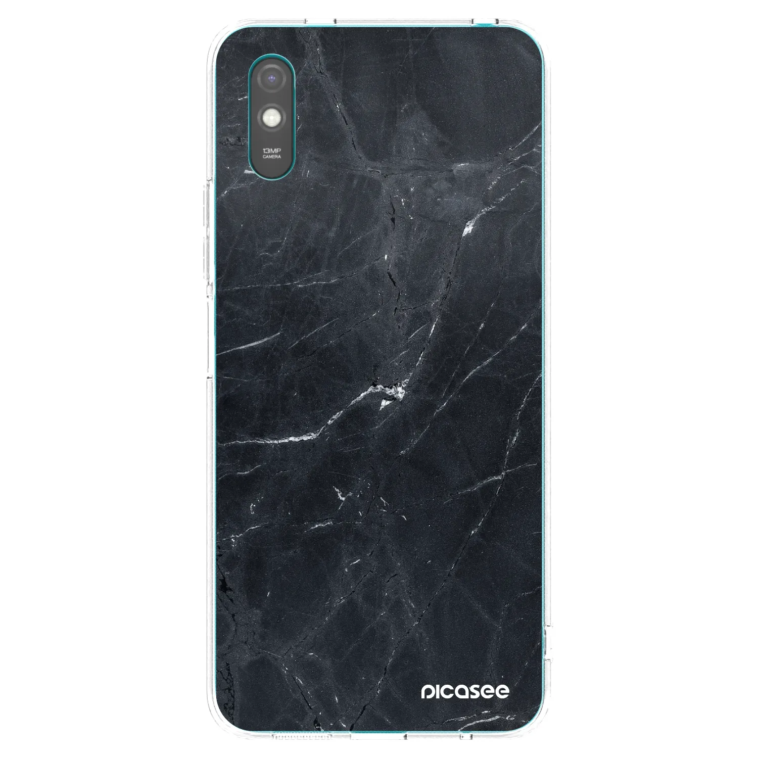 Picasee husă transparentă din silicon pentru Xiaomi Redmi 9A - Black marble