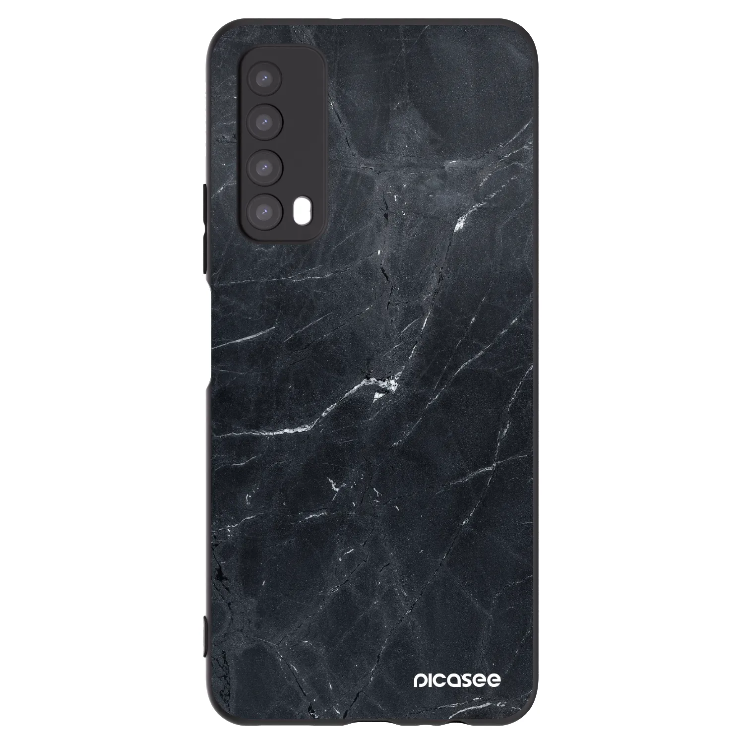 Picasee husă neagră din silicon pentru Huawei P Smart 2021 - Black marble