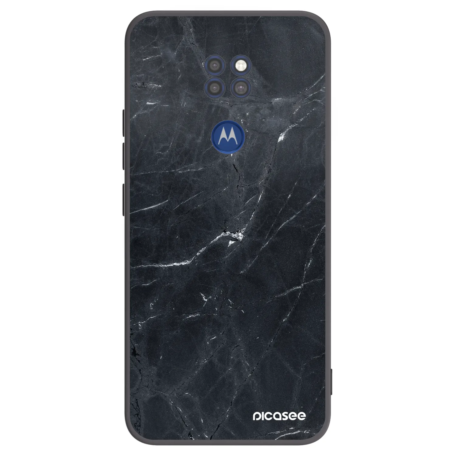 Picasee husă neagră din silicon pentru Motorola Moto G9 Play - Black marble