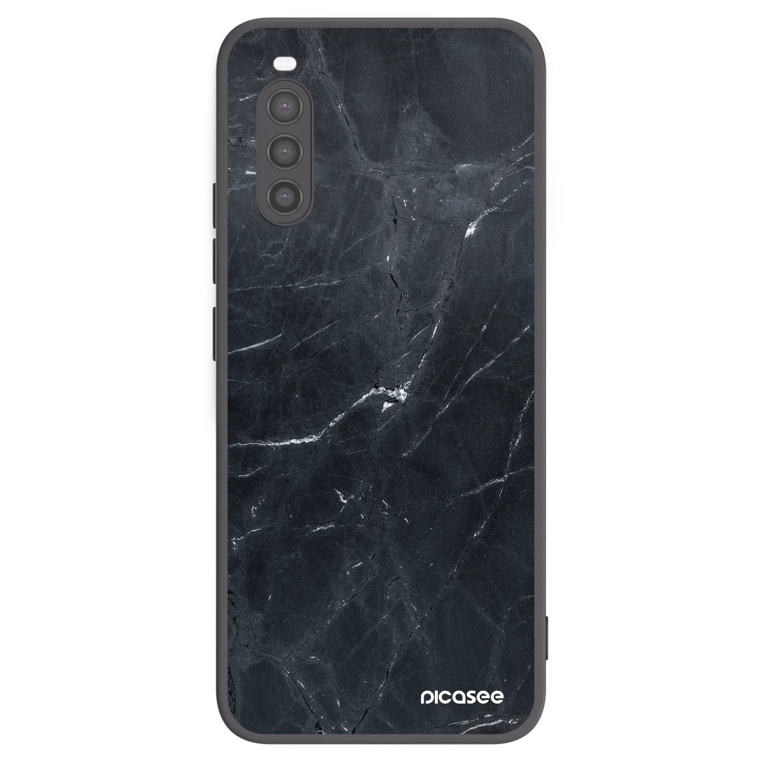 Picasee husă neagră din silicon pentru Sony Xperia 10 II - Black marble