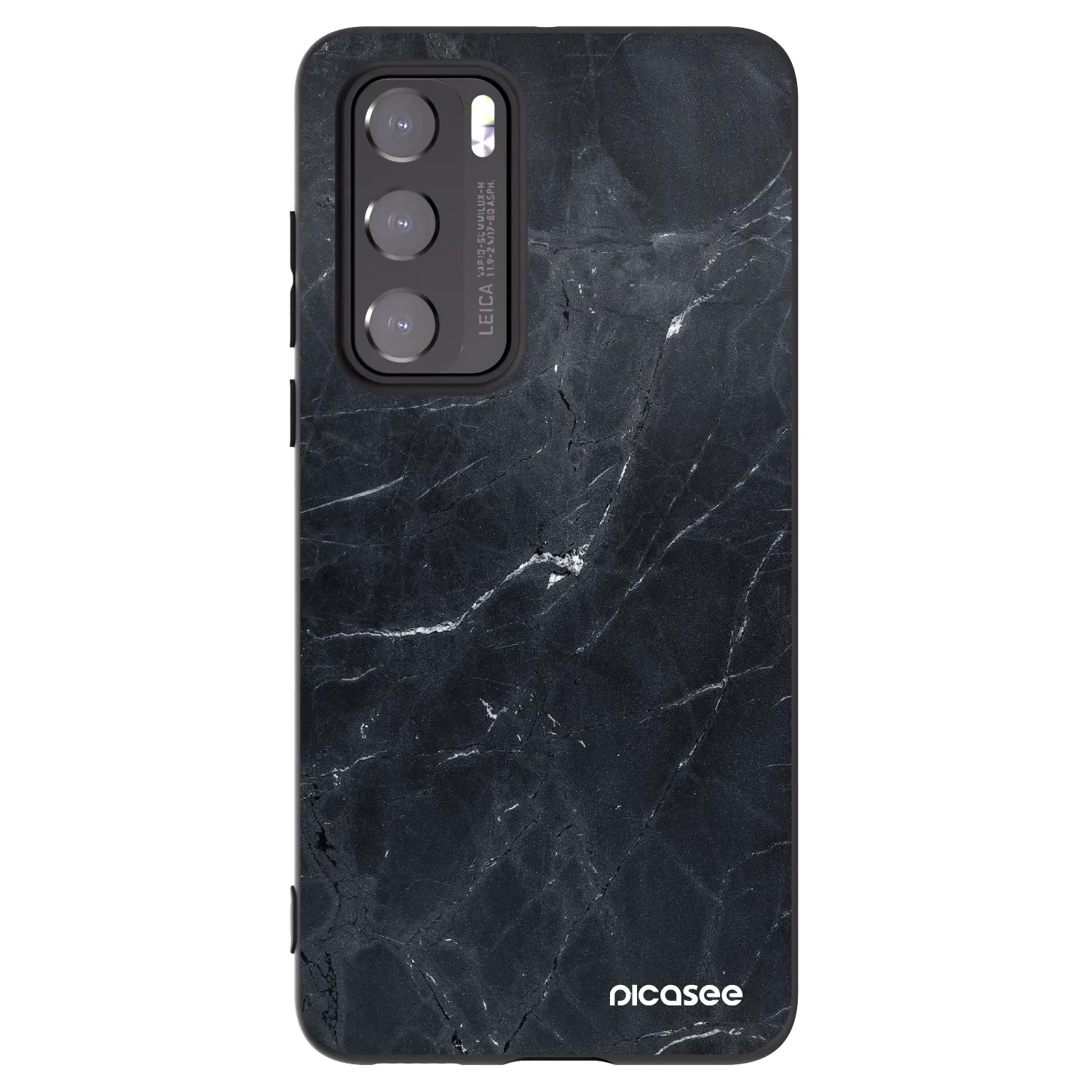 Picasee husă neagră din silicon pentru Huawei P40 - Black marble