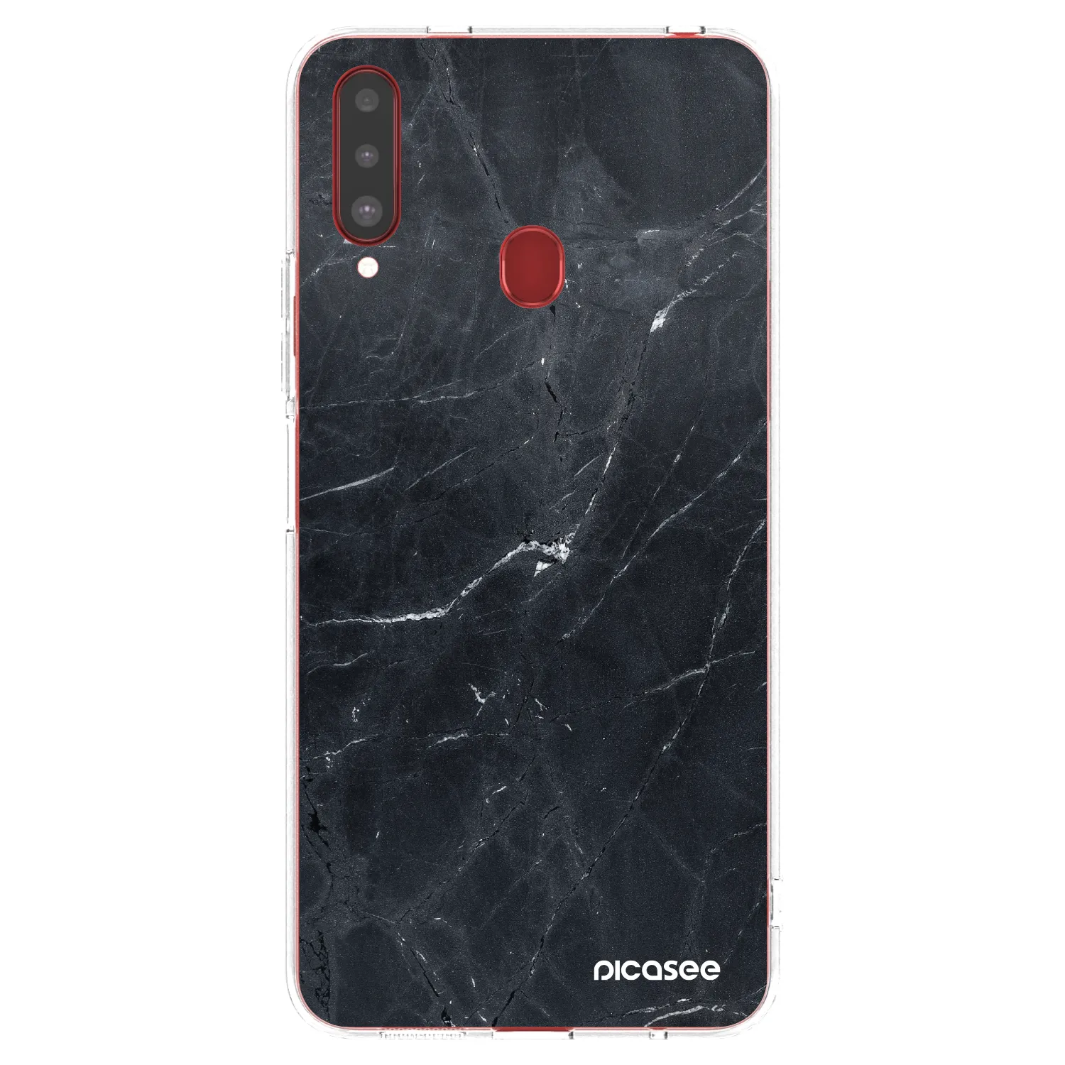 Picasee husă transparentă din silicon pentru Samsung Galaxy A20s - Black marble