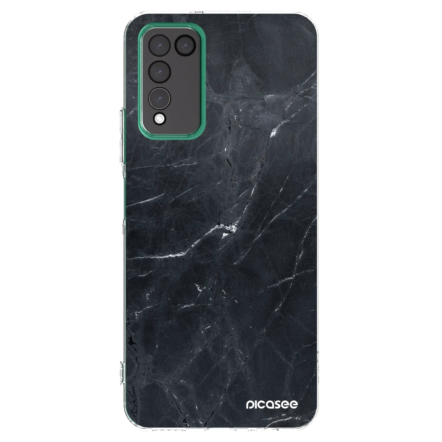 Picasee husă transparentă din silicon pentru Honor 10X Lite - Black marble