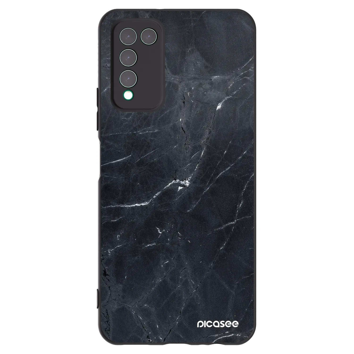 Picasee husă neagră din silicon pentru Honor 10X Lite - Black marble