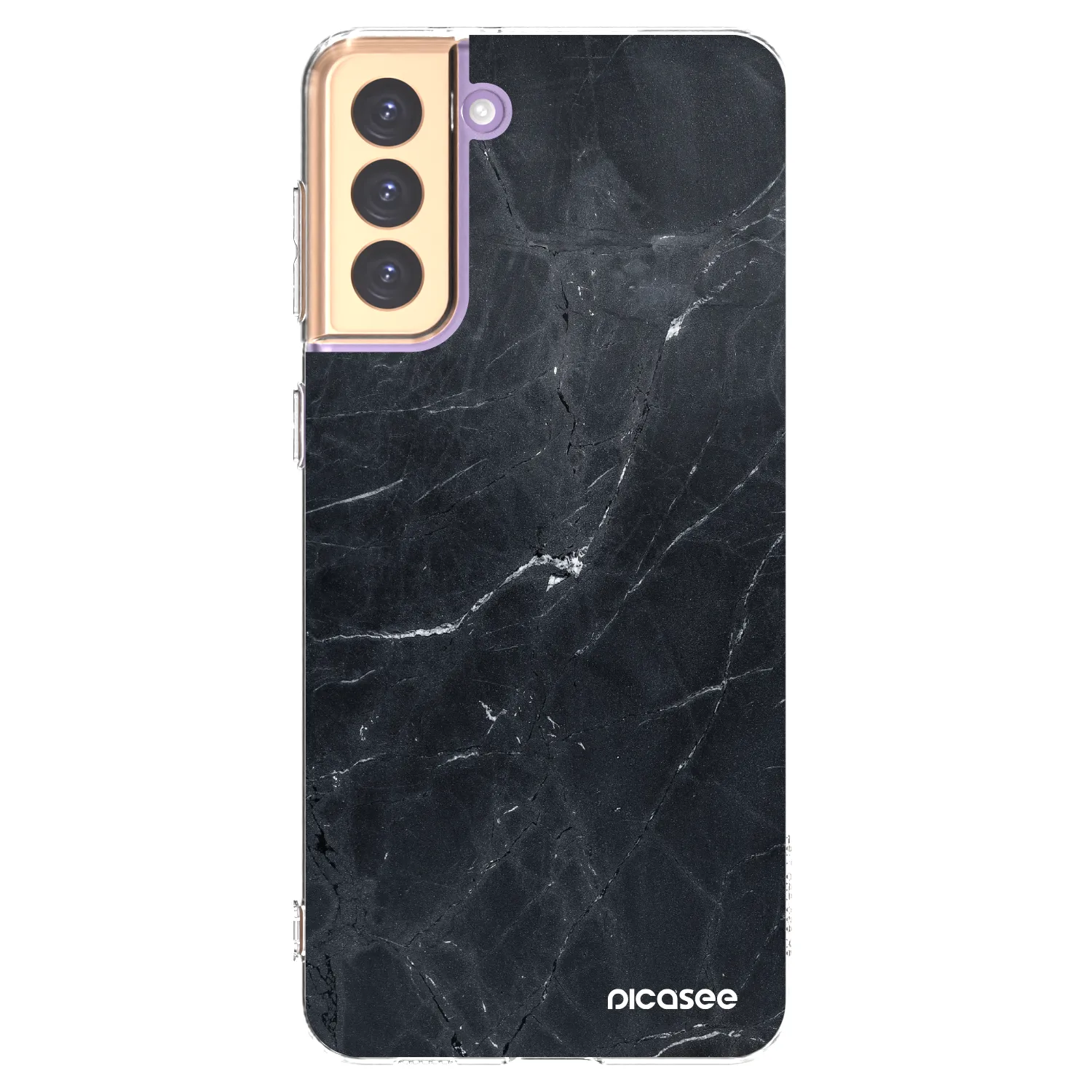 Picasee husă transparentă din silicon pentru Samsung Galaxy S21+ 5G G996F - Black marble